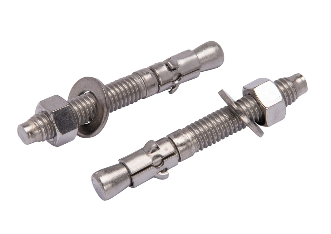 Mechanical Expansion Stainless Steel Zinc Plated Wedge Anchor Bolt for Concrete Brick