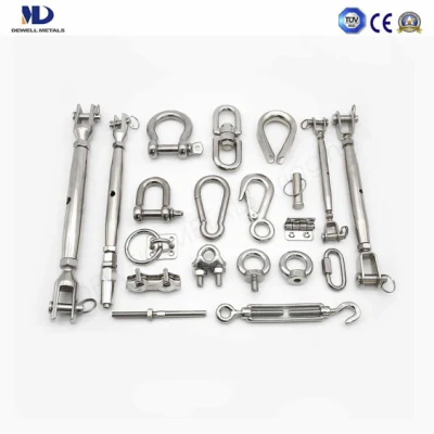 Stainless Steel Rigging Hardware Shackles/Turnbuckles/Wire Rope Clips/Thimbles/Eyebolts/Ringnuts/Snap Hooks/Quick Link/Hinge/Swage Terminal/Stud Various Rigging