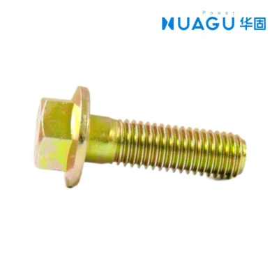 Yellow/Color Zinc DIN 6921 Hex Flange Bolt Gr 4.8 M5