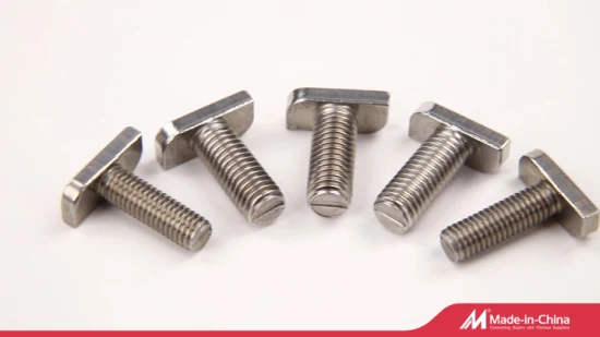 Custom T-Bolt Supplier M3 M4 M8 Stainless Steel Rhombus Rectangular Square Head T Shape T Bolt Screw M6