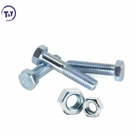 Carbon Steel Galvanized Gr4.8 Fasteners DIN933 DIN 931 DIN 601 Titanium Hexagon Head Bolt Cap Screw Nuts and Hex Bolts