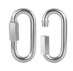 M4 M6 M8 China Manufacture Rigging Buckle Hardware Galvanized Stainless Steel Keychain Locking Carabineroval Quick Link